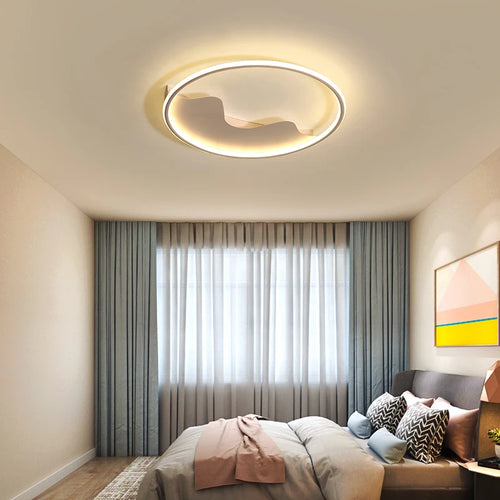 plafonnier en aluminium rond pour luminaires décoratifs d'intérieur - vue 2 sur 12