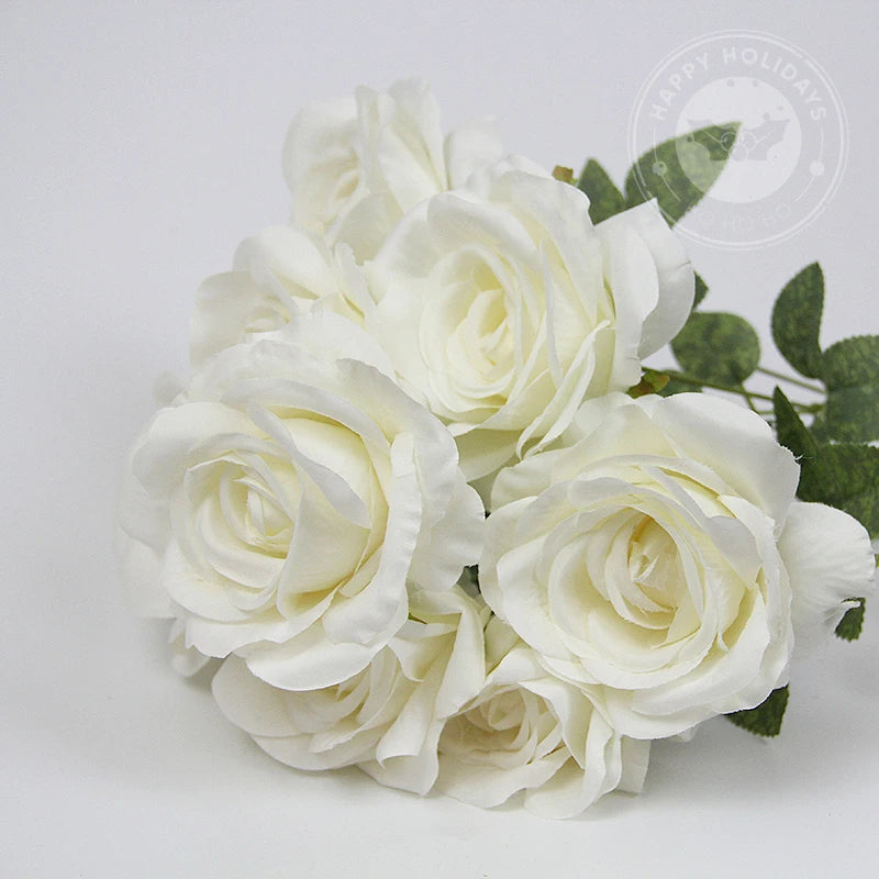 bouquet de roses vintage en soie pour décoration festive