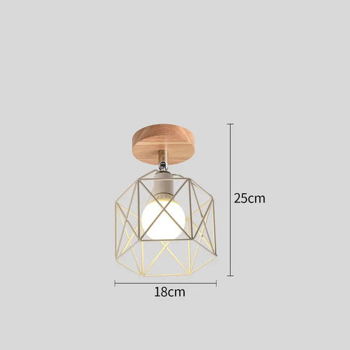 plafonnier led nordique moderne simple en fer triangle - vue 18 sur 18