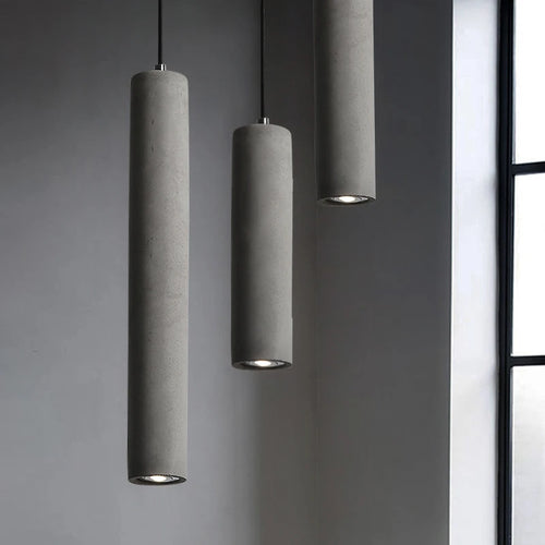 suspension moderne à led en béton pour décoration industrielle - vue 3 sur 12