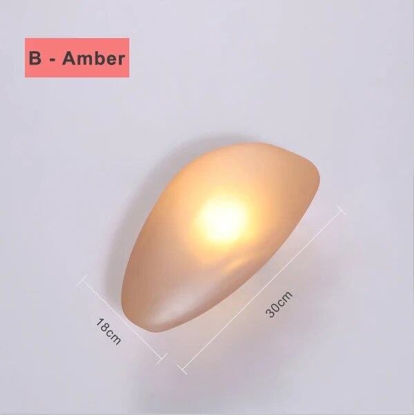 applique led nordique design moderne galet chambre escalier lumière - vue 13 sur 21