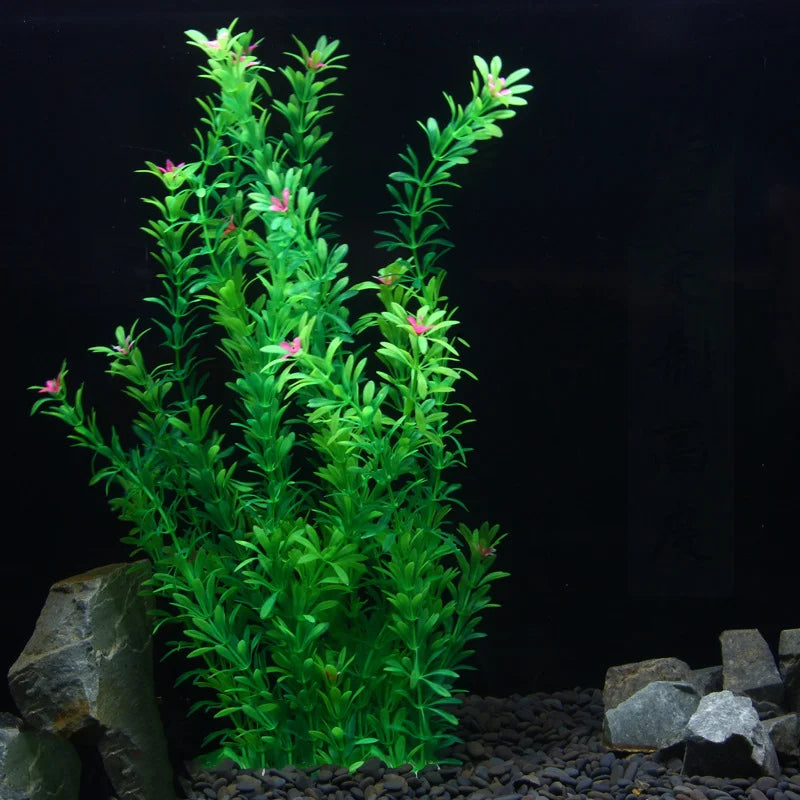 gazon aquatique artificiel pour décoration d'aquarium avec plantes en plastique - vue 3 sur 10