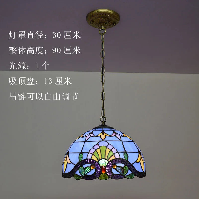 suspension baroque en verre teinté pour intérieur élégant - vue 9 sur 15