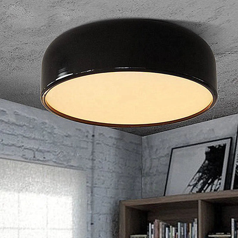 plafonnier led rond design smithfield en aluminium style scandinave hôtel - vue 2 sur 6