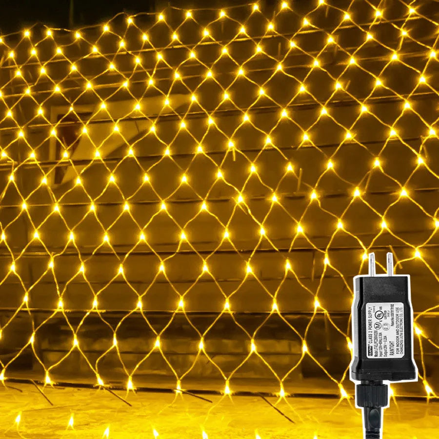 filet lumineux extérieur à 200 led connectable 8 modes décoratif - vue 1 sur 10