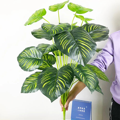 plantes artificielles monstera grandes feuilles pour décoration intérieure - vue 16 sur 21