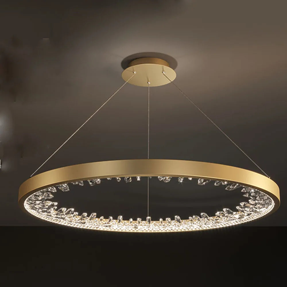 lustre design en cristal lumineux pour décoration moderne intérieure - vue 4 sur 20