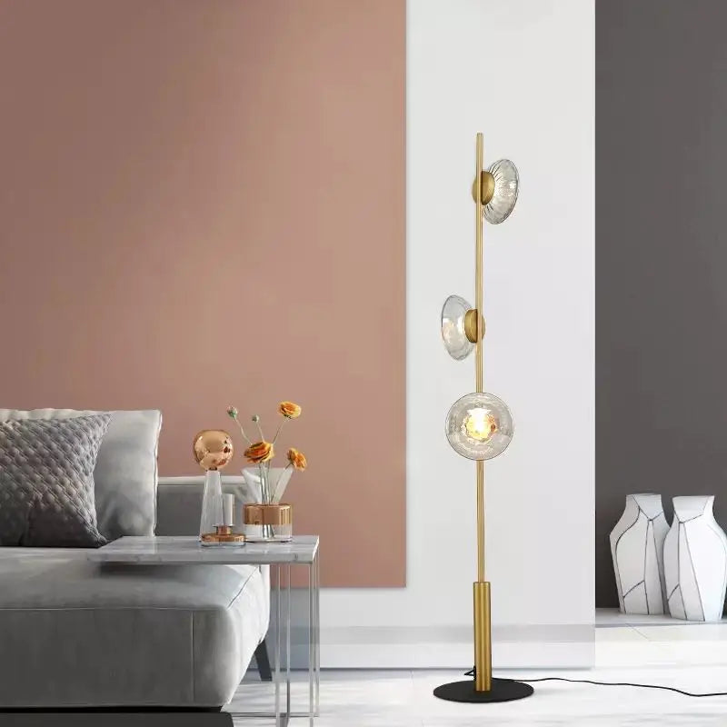 lampadaire postmoderne ceto lampe de sol design en verre et led - vue 4 sur 8