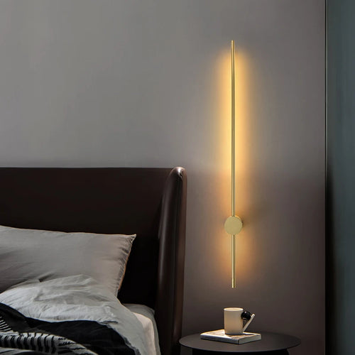 applique murale led nordique tige dorée style moderne créatif simple - vue 2 sur 11