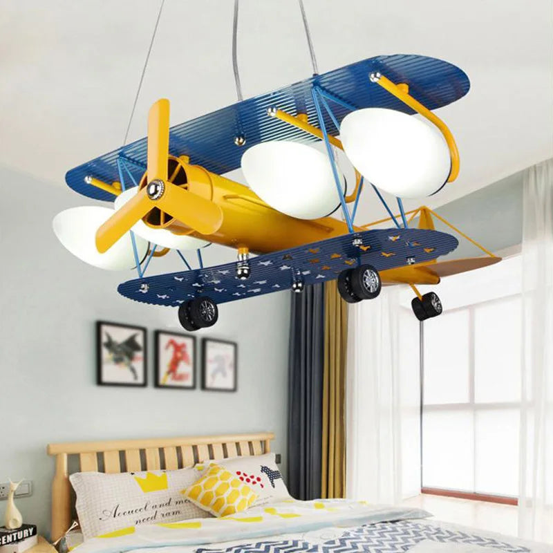 suspension à led en forme d avion pour enfant 2023 - vue 3 sur 8