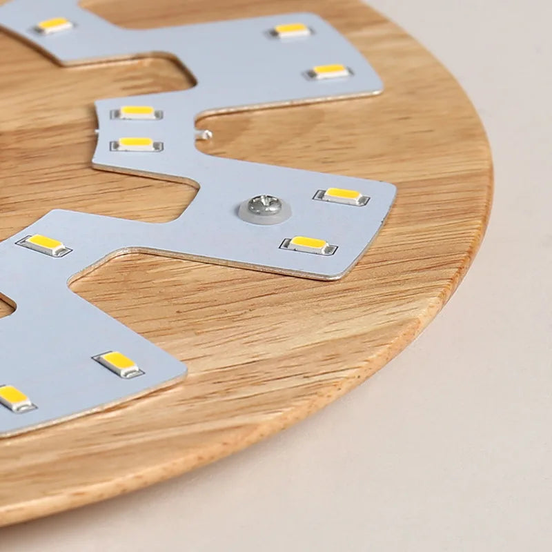 applique murale led moderne en bois avec originalité nordique - vue 10 sur 10