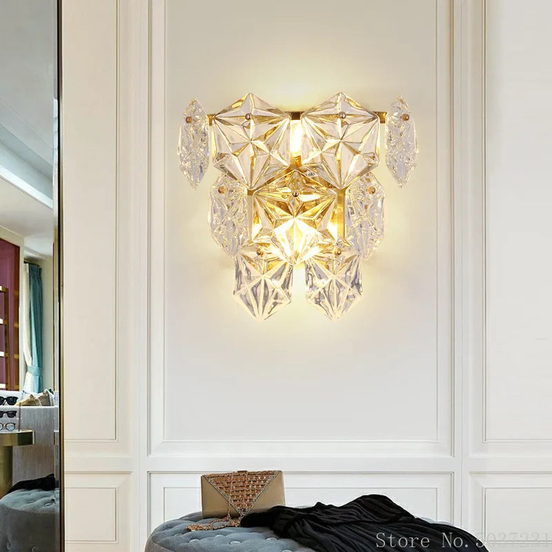 applique murale en cristal de luxe style post-moderne décoratif - vue 3 sur 7