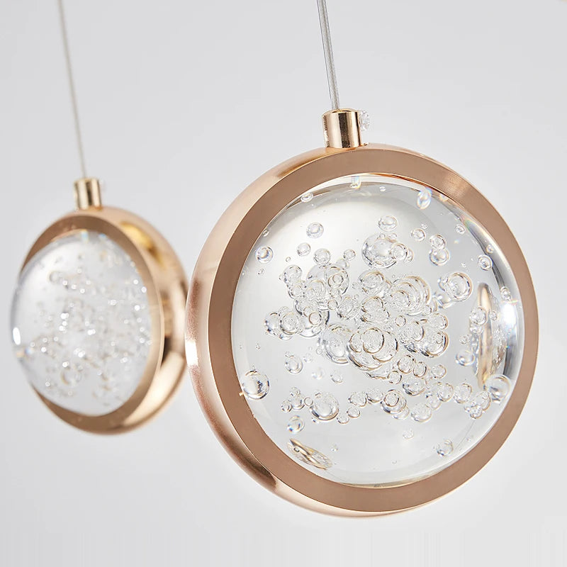 lustre à led moderne design cristal pour un éclairage luxueux - vue 5 sur 15