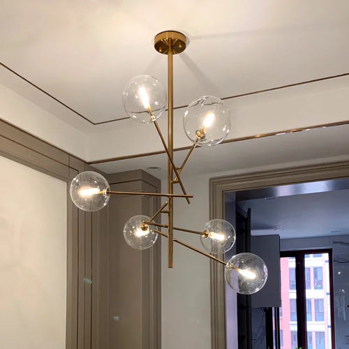 lustre winfordo globe led suspendu avec bulles de verre pour décoration - vue 3 sur 12