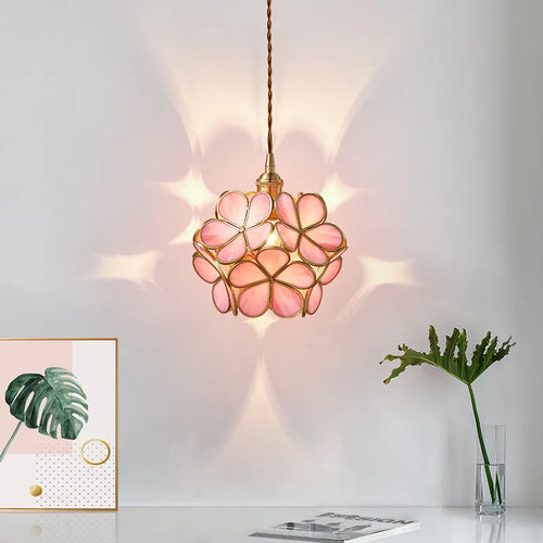 lampe en verre nordique ins chaude avec cuivre - vue 3 sur 10