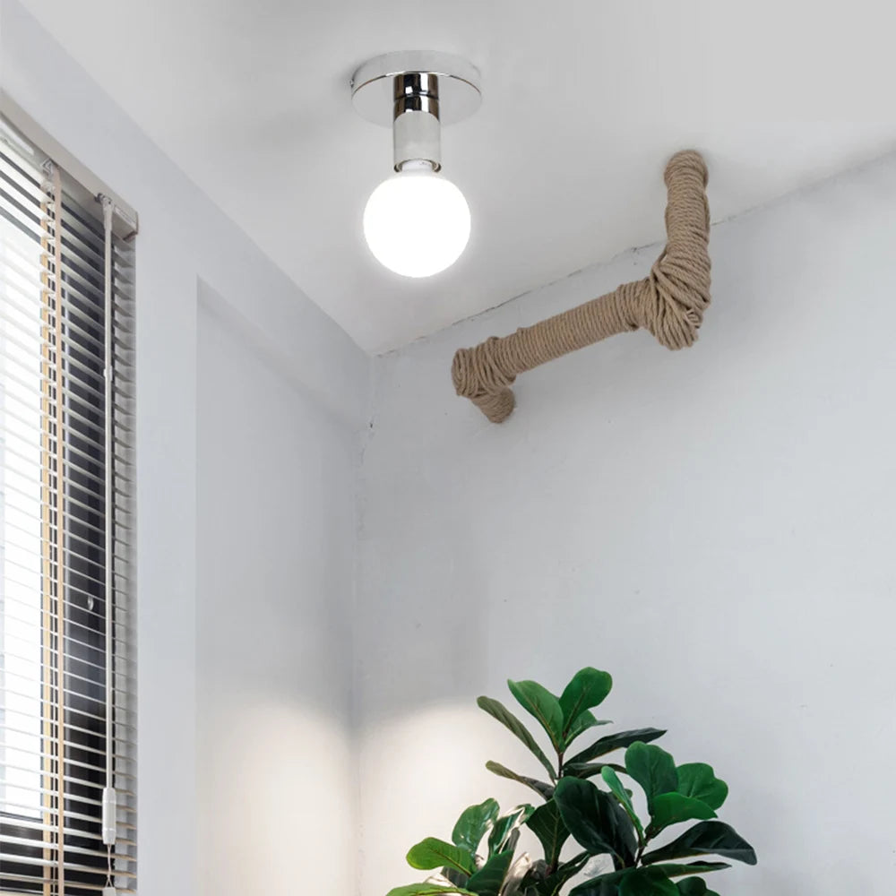 suspension vintage simple en métal style industriel - vue 5 sur 8