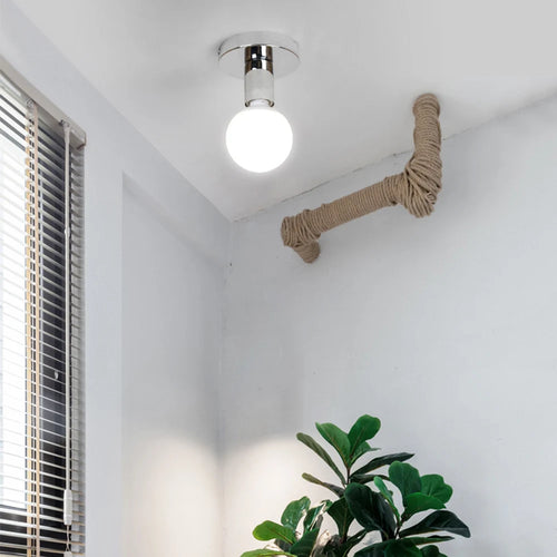 suspension vintage simple en métal style industriel - vue 5 sur 8