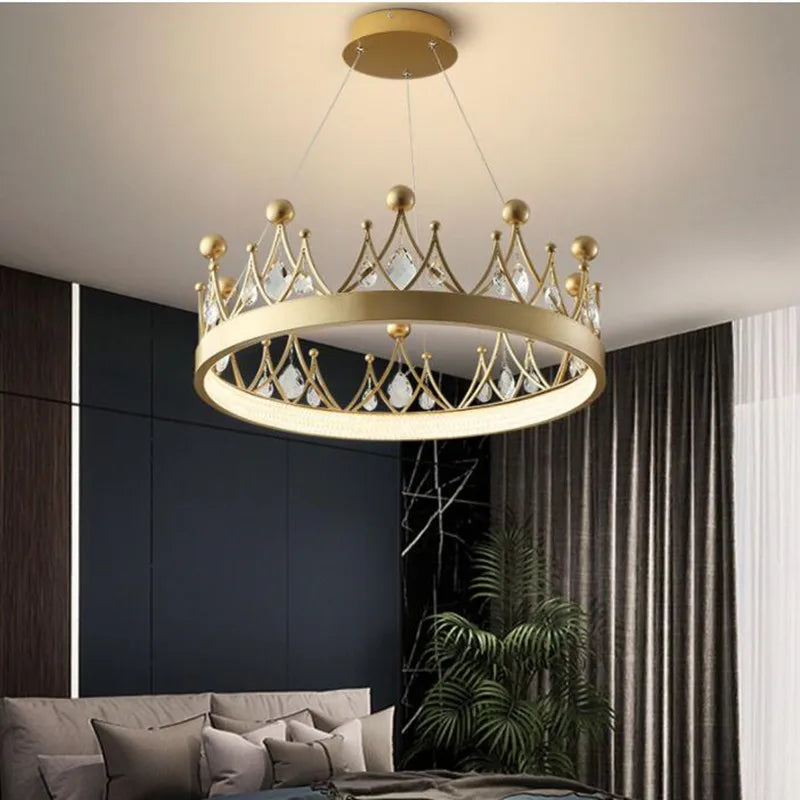 lustre moderne en cristal design nordique pour éclairage intérieur - vue 6 sur 10