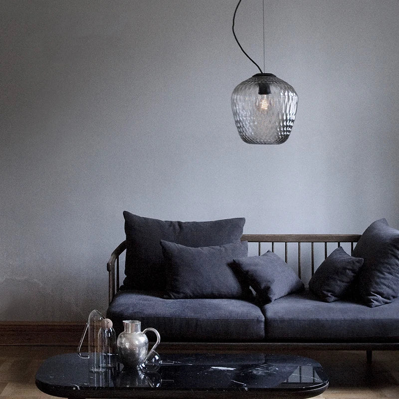 suspension rétro nordique en verre pour décoration intérieure - vue 2 sur 10