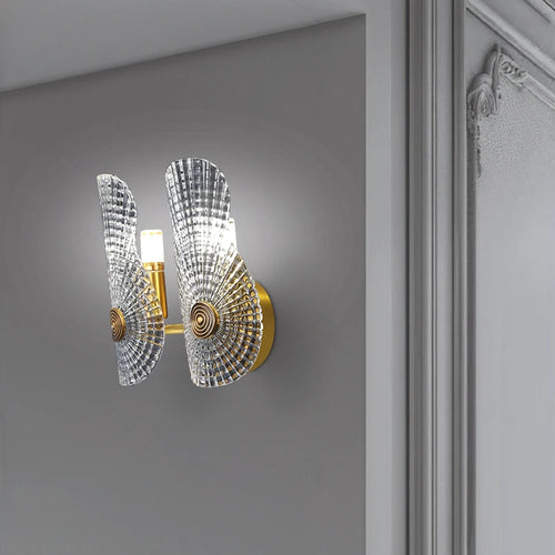 applique murale led design ailes dorées de luxe moderne - vue 5 sur 9