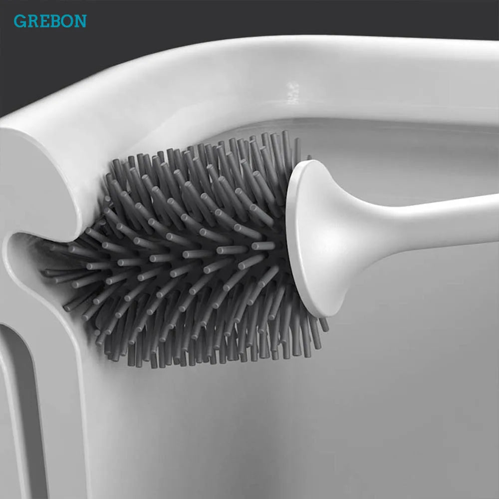 porte-brosse autonettoyant en silicone pour salle de bain - vue 3 sur 10