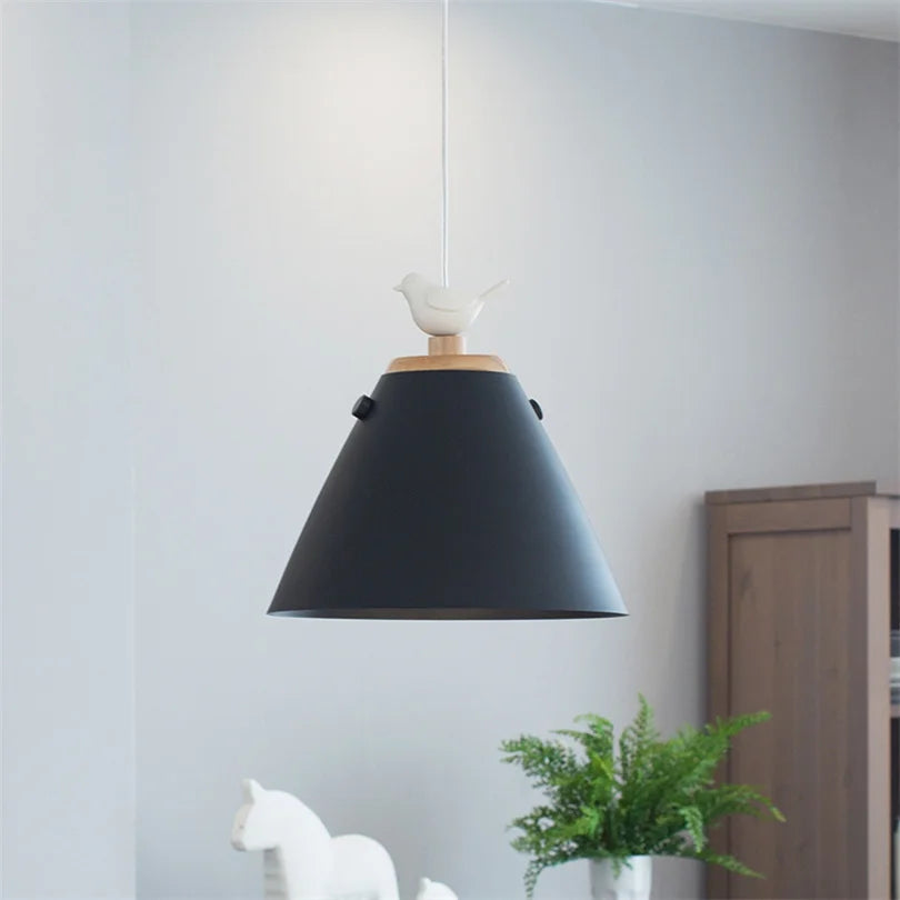 suspension nordique design oiseau luminaires pour escalier - vue 4 sur 7