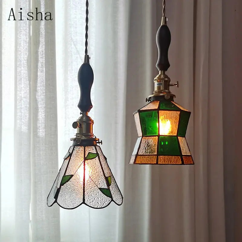 suspension rétro en verre pour décoration de bar et restaurant - vue 4 sur 14