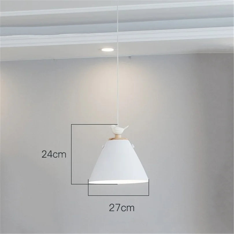 suspension nordique design oiseau luminaires pour escalier - vue 5 sur 7