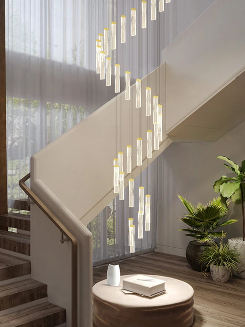 lampe longue moderne design spirale pour intérieur hôtel et hall - vue 6 sur 10