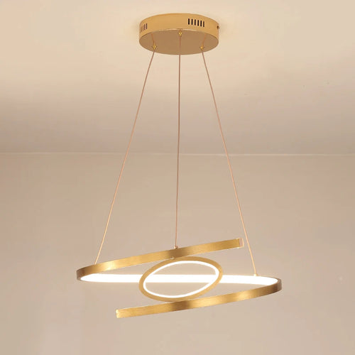 pendantifs led dorés pour un éclairage intérieur moderne et élégant - vue 5 sur 8
