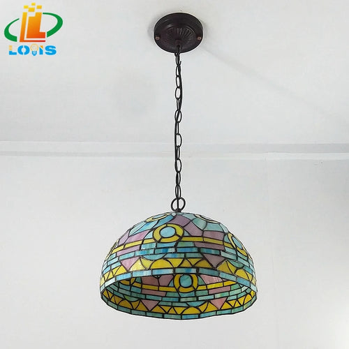 lustre tiffany rétro créatif style nordique pour café et bar - vue 7 sur 6