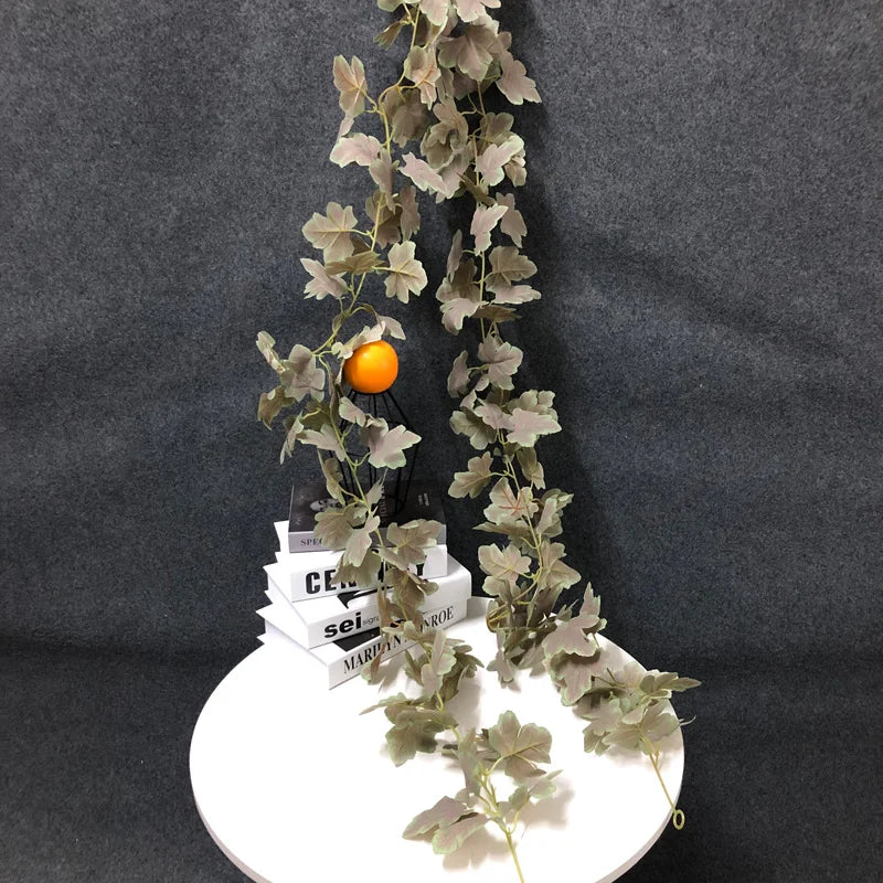 feuilles d'érable artificielles en rotin pour décoration intérieure et extérieure - vue 2 sur 8