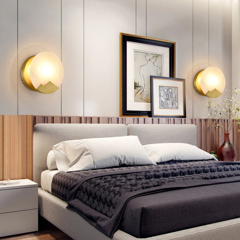 applique murale à led en marbre design minimaliste pour intérieur élégant - vue 4 sur 7