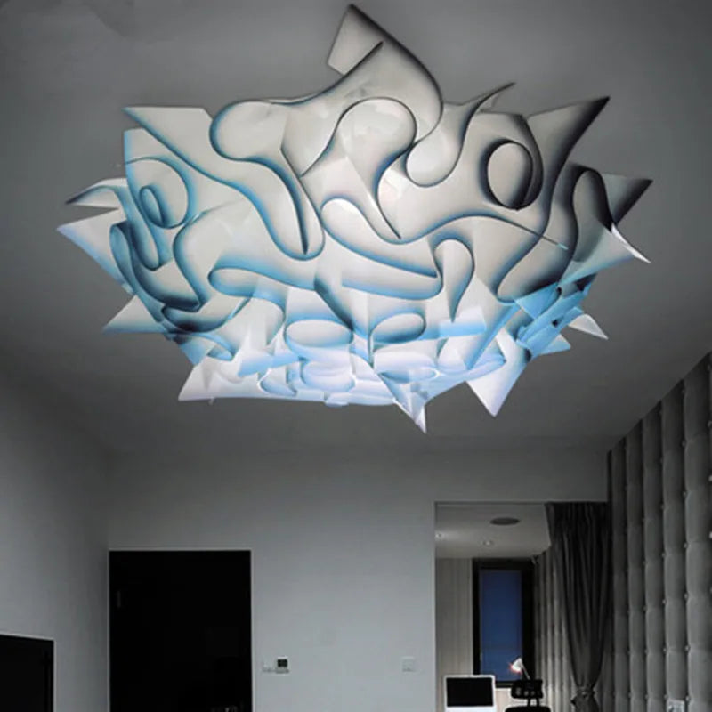 plafonnier led design floral avec télécommande et variateur - vue 5 sur 11
