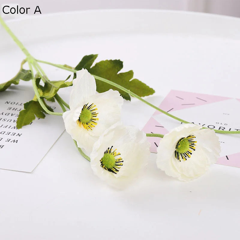 nouveau décor de jardin fleurs de pavot artificielles pour fête - vue 21 sur 26