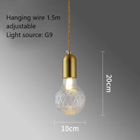 boule de verre moderne suspension led luminaire décoratif