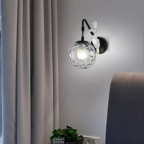applique murale style européen rétro boules de verre créative bronze doré - vue 4 sur 10