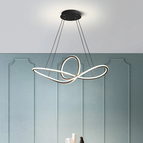 lustre led en aluminium style nordique post-moderne créatif - vue 3 sur 7