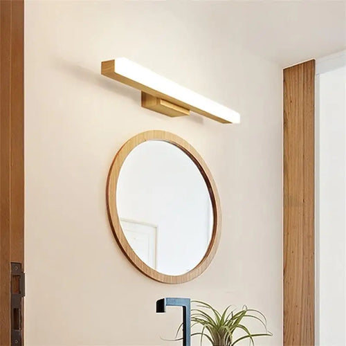 applique murale nordique moderne led créative en bois - vue 4 sur 9