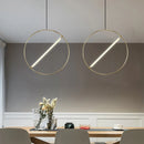 suspension circulaire post-moderne créative luxe design élégant