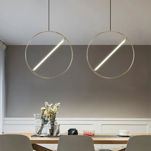 suspension circulaire post-moderne créative luxe design élégant - vue 4 sur 9