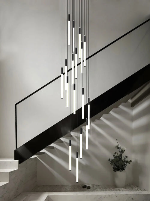lustre nordique moderne éclairage intérieur design réglable - vue 4 sur 17