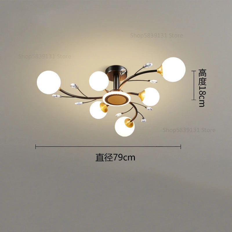 plafonnier en verre cristal moderne vintage créatif pour éclairage décoratif