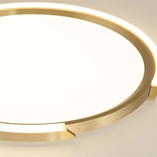 plafonnier led moderne en cuivre doré pour intérieur - vue 6 sur 8
