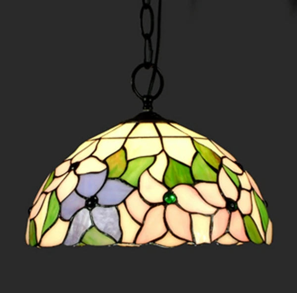 lustre tiffany antique pour restaurant café bar et allée - vue 18 sur 19