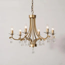lustre en cristal doré éclairage moderne haut de gamme