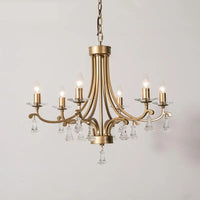 lustre en cristal doré éclairage moderne haut de gamme