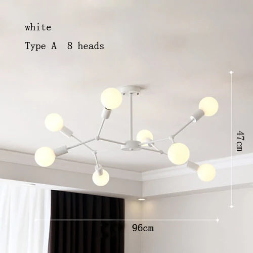 lustre moderne à plusieurs têtes pour intérieur créatif - vue 18 sur 27
