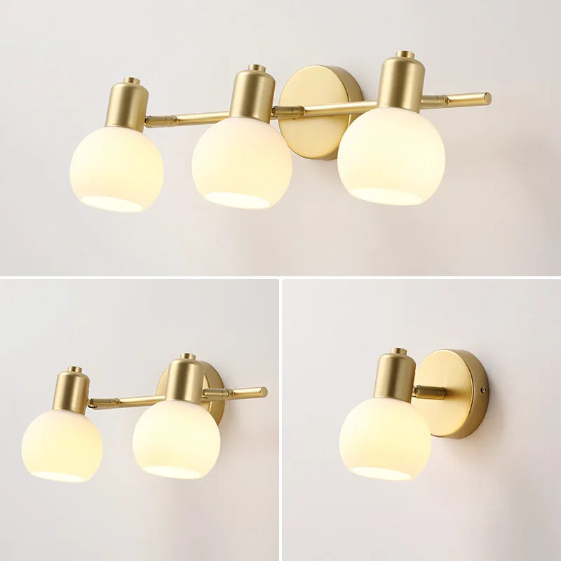 applique murale led 3 têtes lumière chaude/froide/blanc - vue 1 sur 9