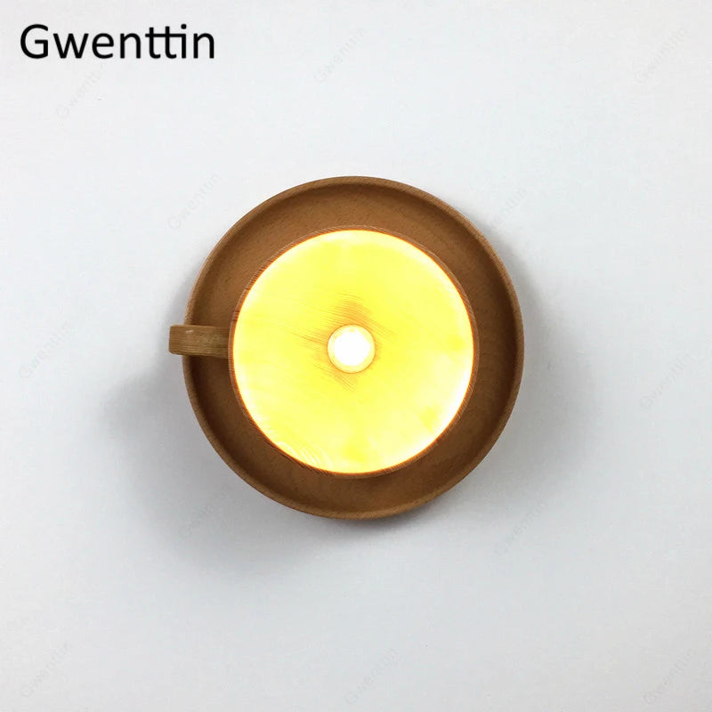plafonnier nordique en bois design moderne luminaire décoratif d'intérieur - vue 7 sur 7